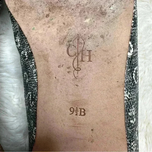 Cole Haan  Flats Pointed Toe Lizard Print Black & White Size 9.5B - Picture 9 of 14